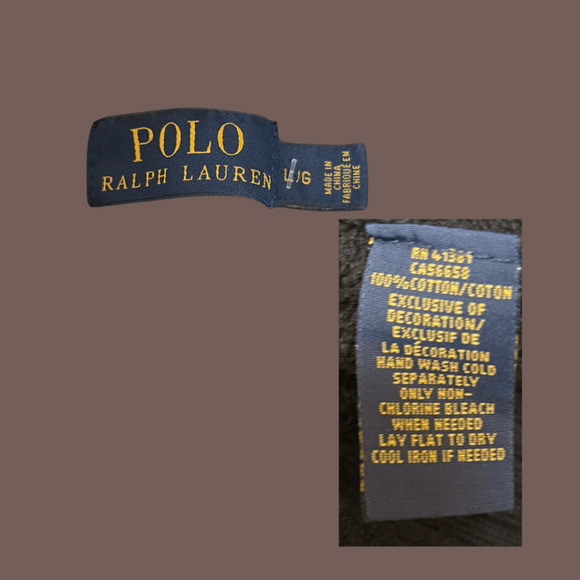 Polo Ralph Lauren Sweater | Black Cotton Knit | Size L | Vintage - Picture 2 of 4